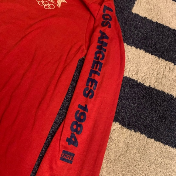 RARE Los Angeles Summer Olympics USA Red LS Shirt 1984 Levi's LA 2028 Vintage - Picture 4 of 8